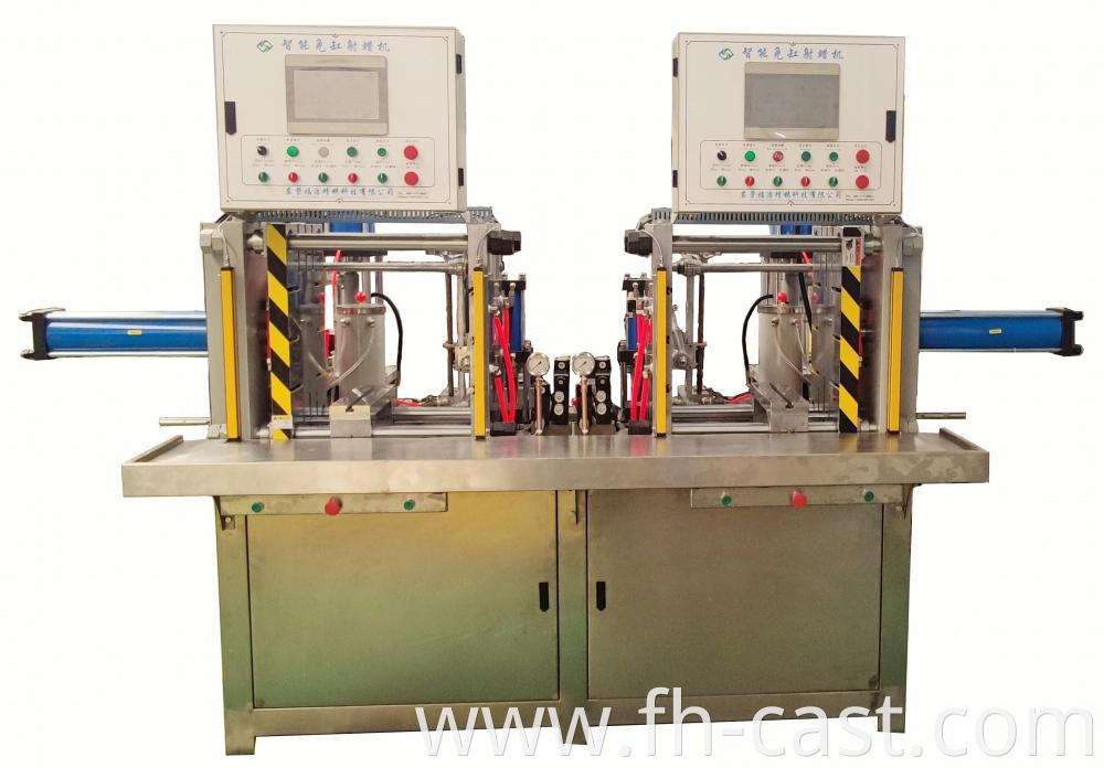 Double-station four-column horizontal type 16T wax injection machine